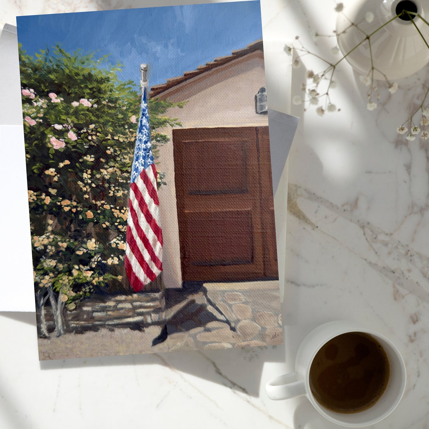On a Street in Carmel – California Village Fine Art Print