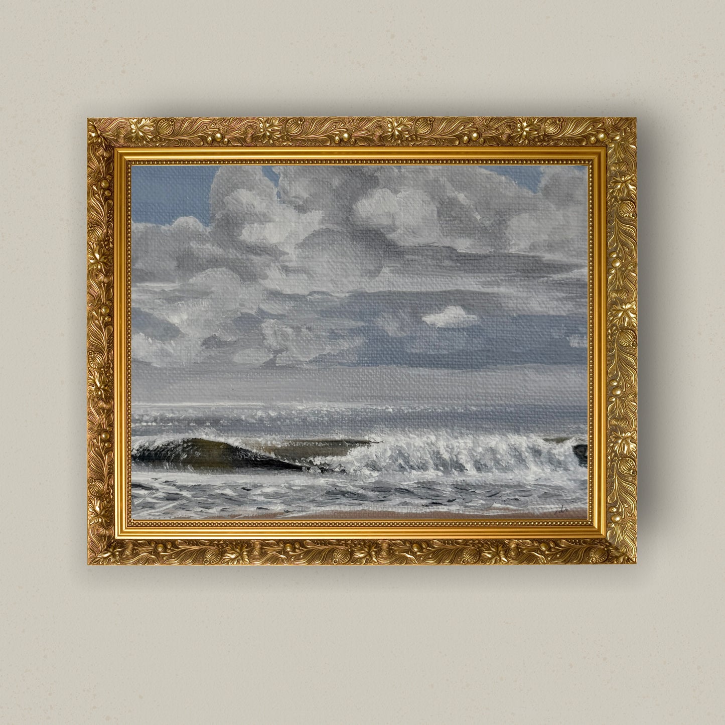 Break Through – Coastal Oil Painting Print
