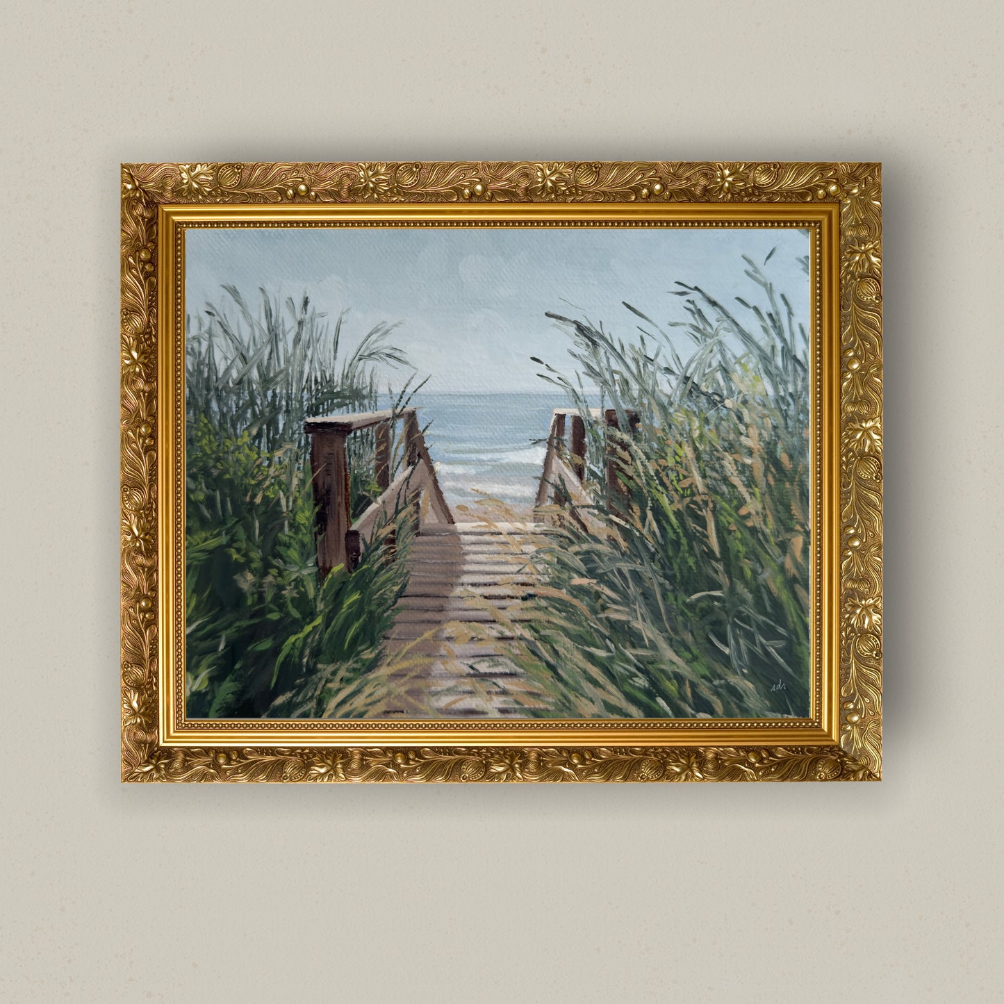 Toward the Tide – Coastal Oil Painting Fine Art Print