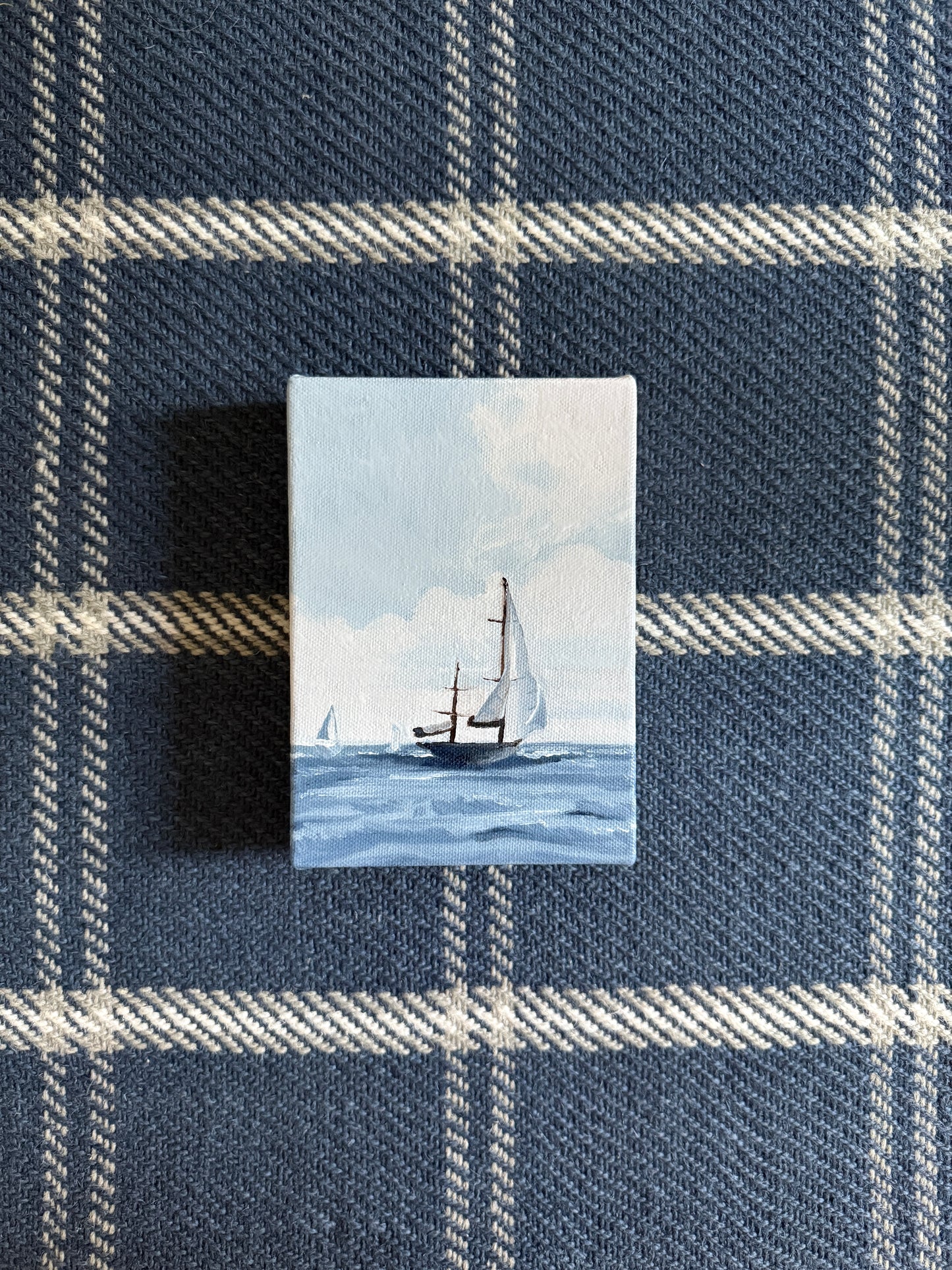 With the Wind and Waves - Original Oil Painting (5” x 7”)