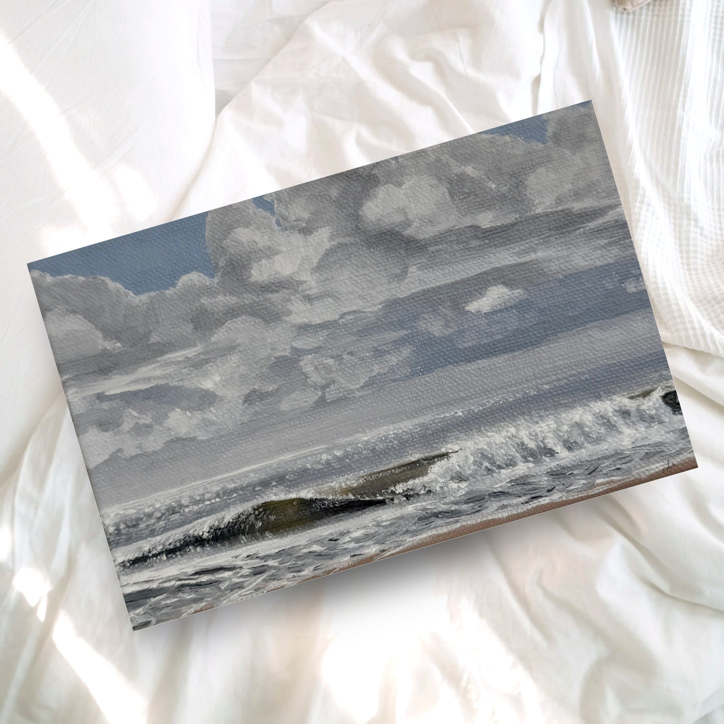 Break Through – Coastal Oil Painting Print