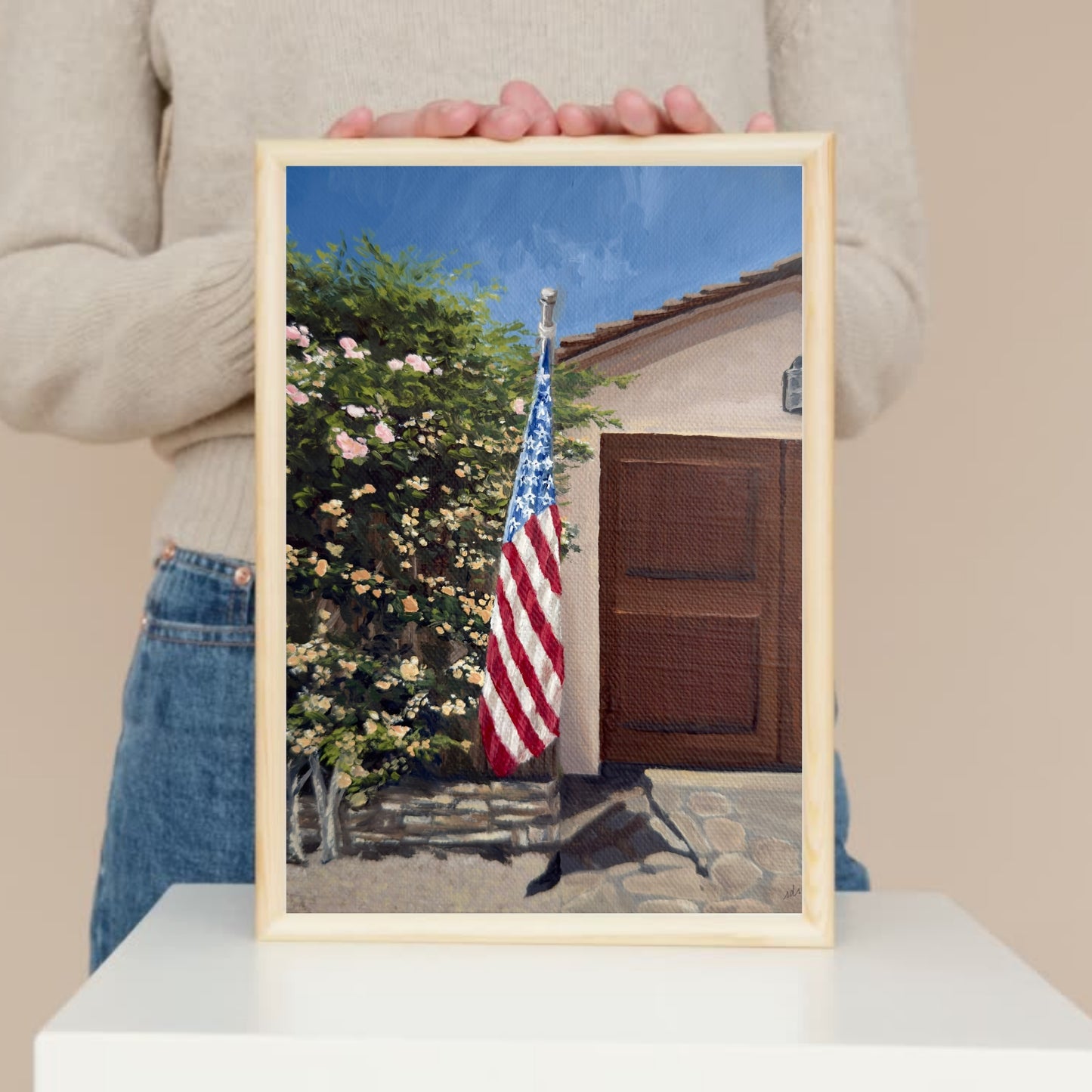 On a Street in Carmel – California Village Fine Art Print