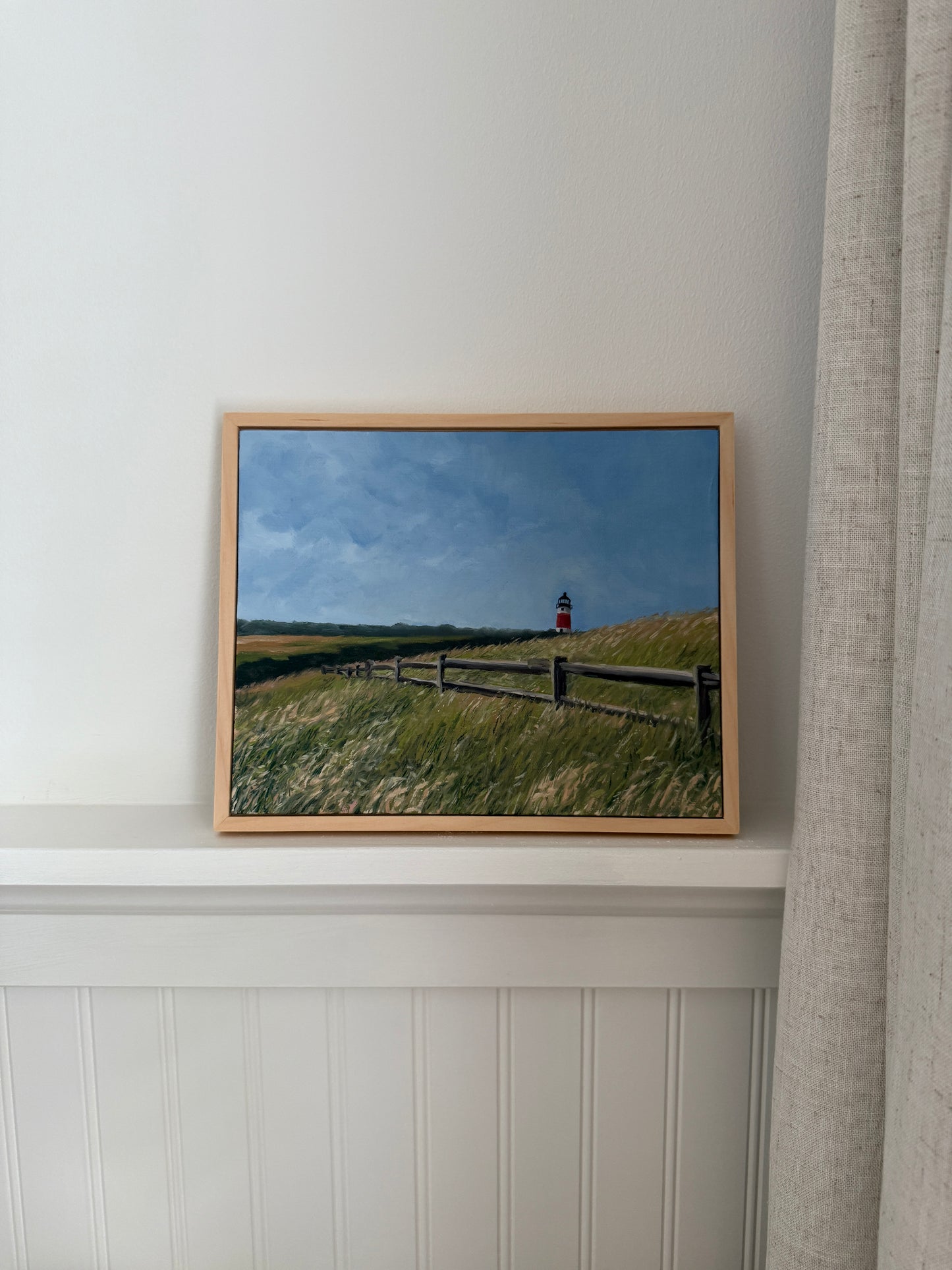 Sankaty Head Lighthouse - Original Oil Painting (8” x 10”)