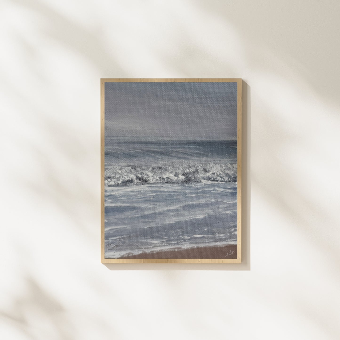 Spilling Waves – Coastal Oil Painting Fine Art Print