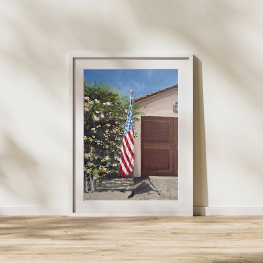 On a Street in Carmel – California Village Fine Art Print
