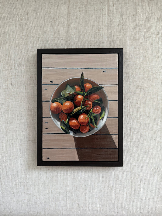 Still Life of Oranges - Original Oil Painting (5” x 7”)
