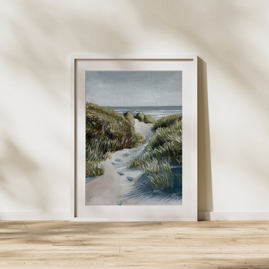 To the Beach – Coastal Oil Painting Print