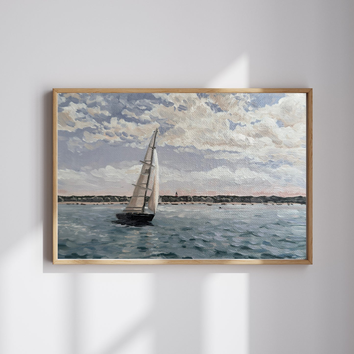 A Lovely Day to Drift – Coastal Oil Painting Print