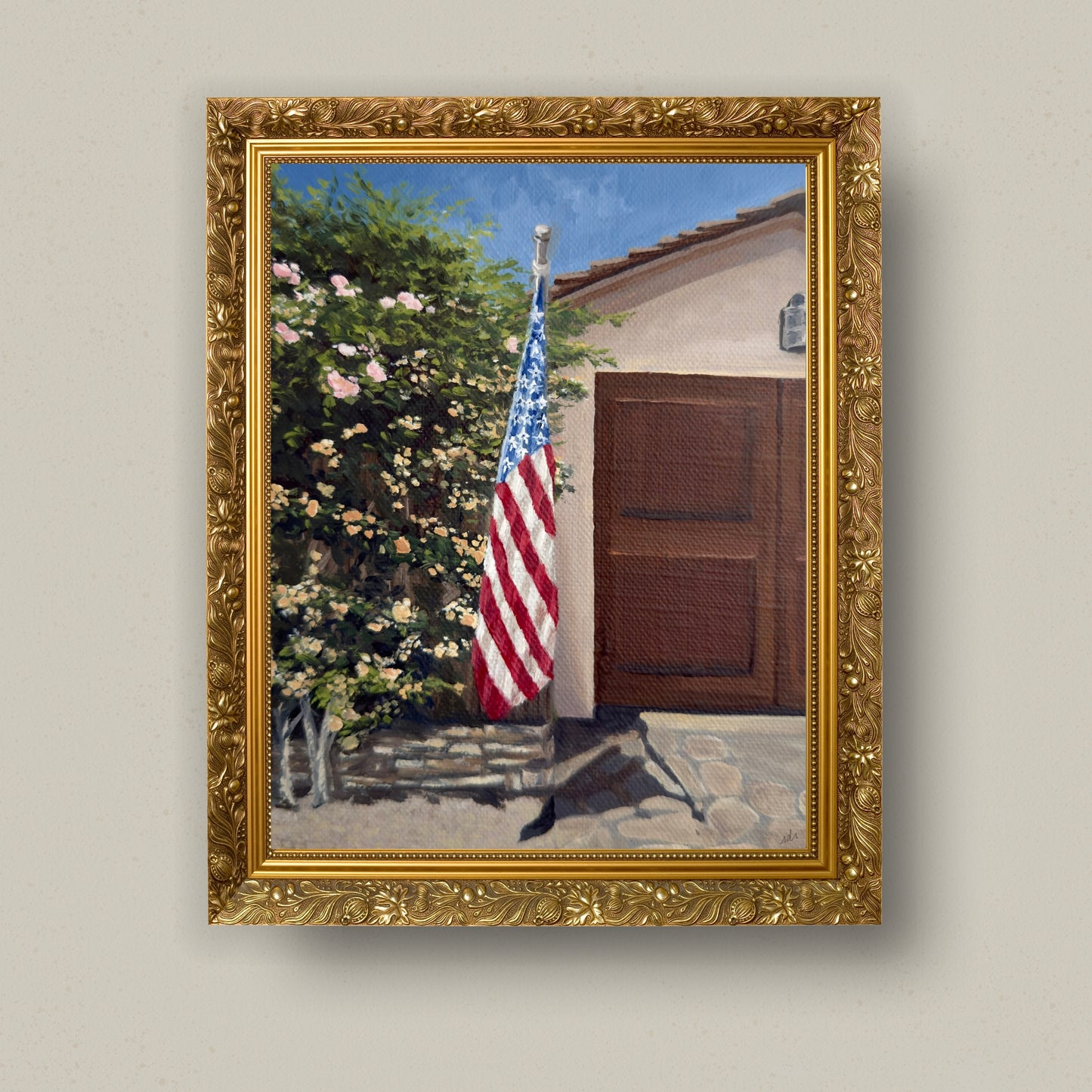 On a Street in Carmel – California Village Fine Art Print