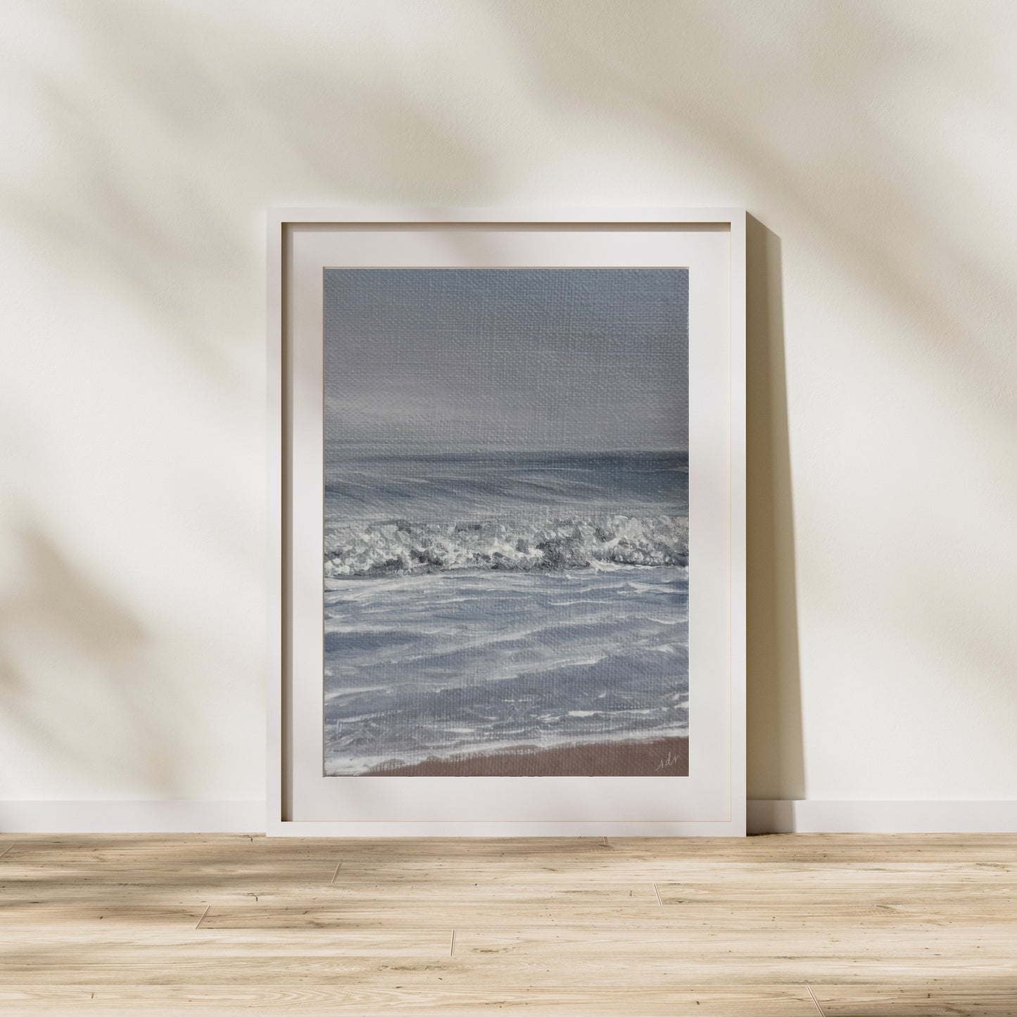 Spilling Waves – Coastal Oil Painting Fine Art Print