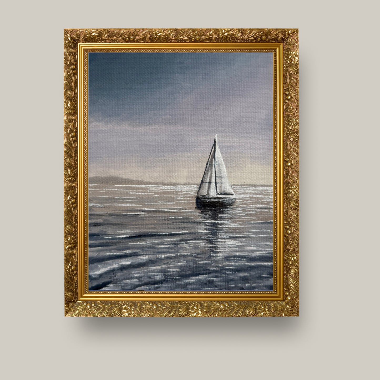 Quiet Passage – Sailboat Oil Painting Print