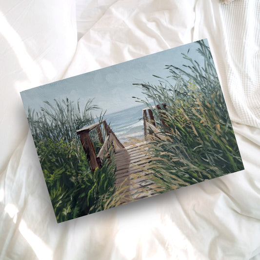 Toward the Tide – Coastal Oil Painting Fine Art Print