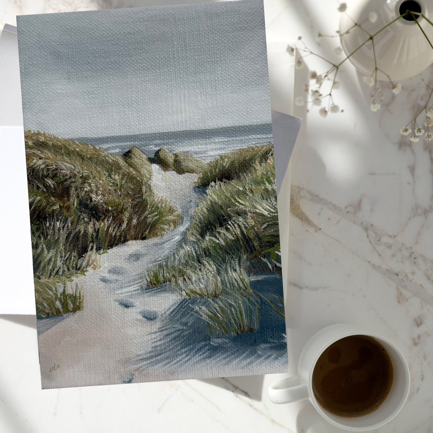 To the Beach – Coastal Oil Painting Print