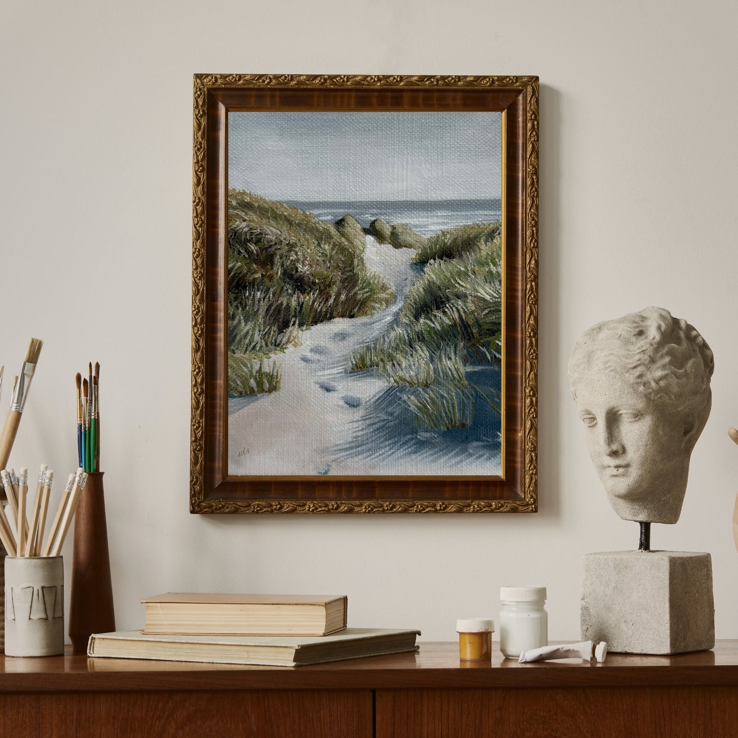 To the Beach – Coastal Oil Painting Print