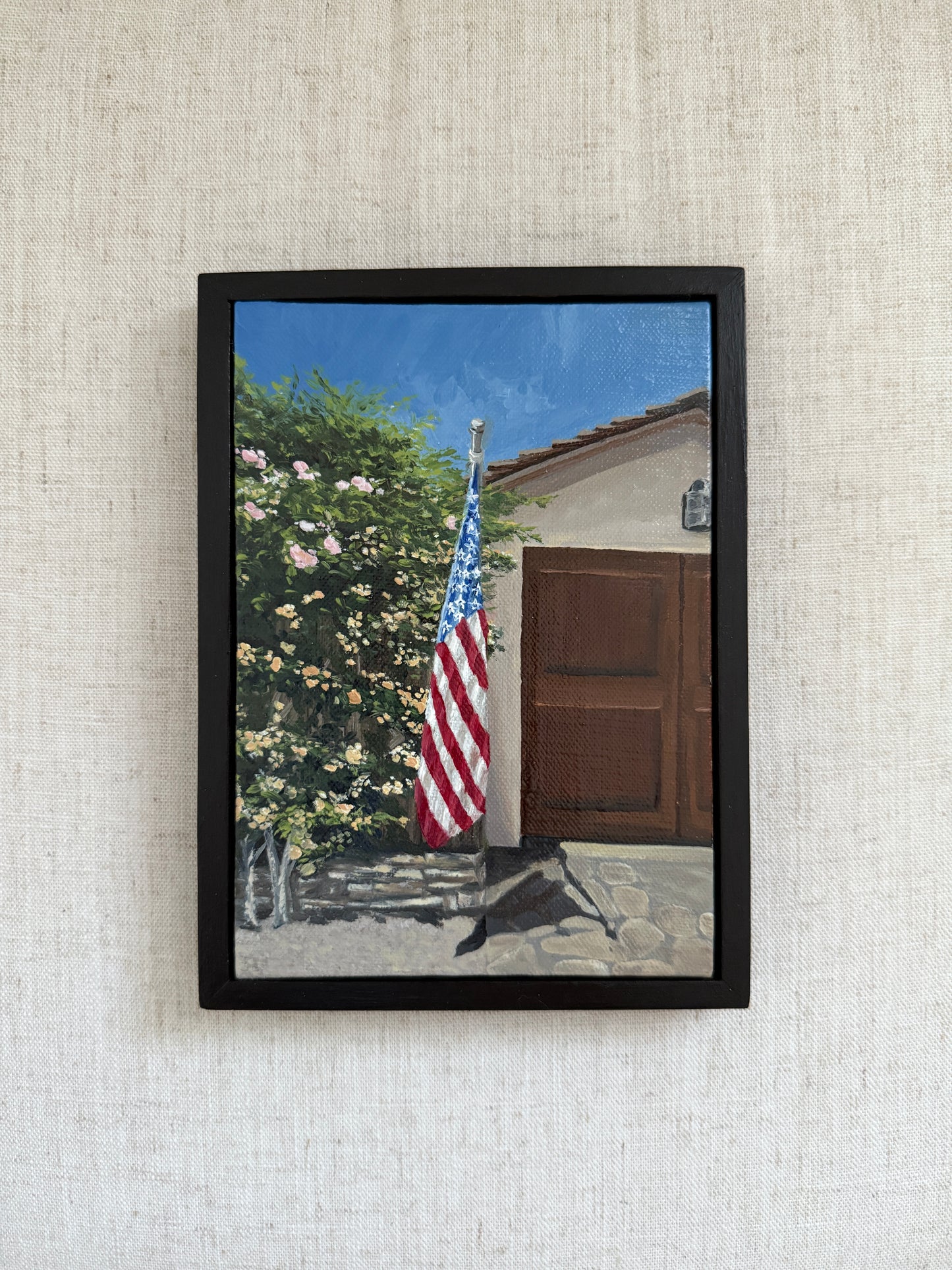 On a Street in Carmel - Original Oil Painting (5” x 7”)
