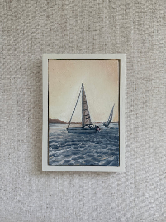 Chasing the Light – Original Oil Painting (4” x 6”)