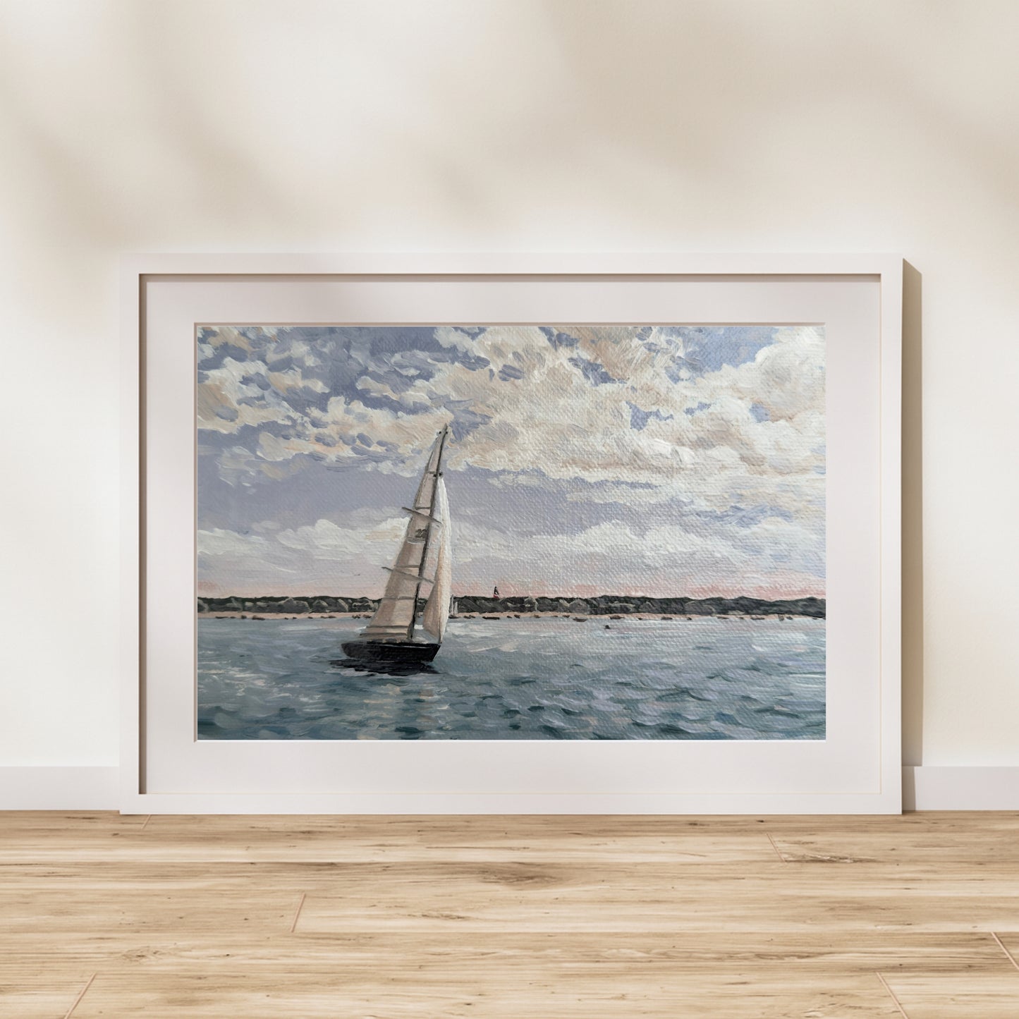 A Lovely Day to Drift – Coastal Oil Painting Print